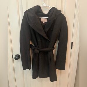 Banana Republic Black Hooded Coat